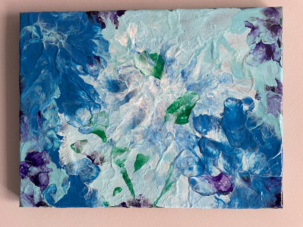 Hydrangea - Fluid Art Abstract available to purchase