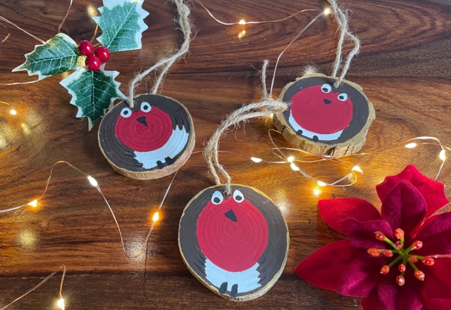 Hand painted Christmas ornaments