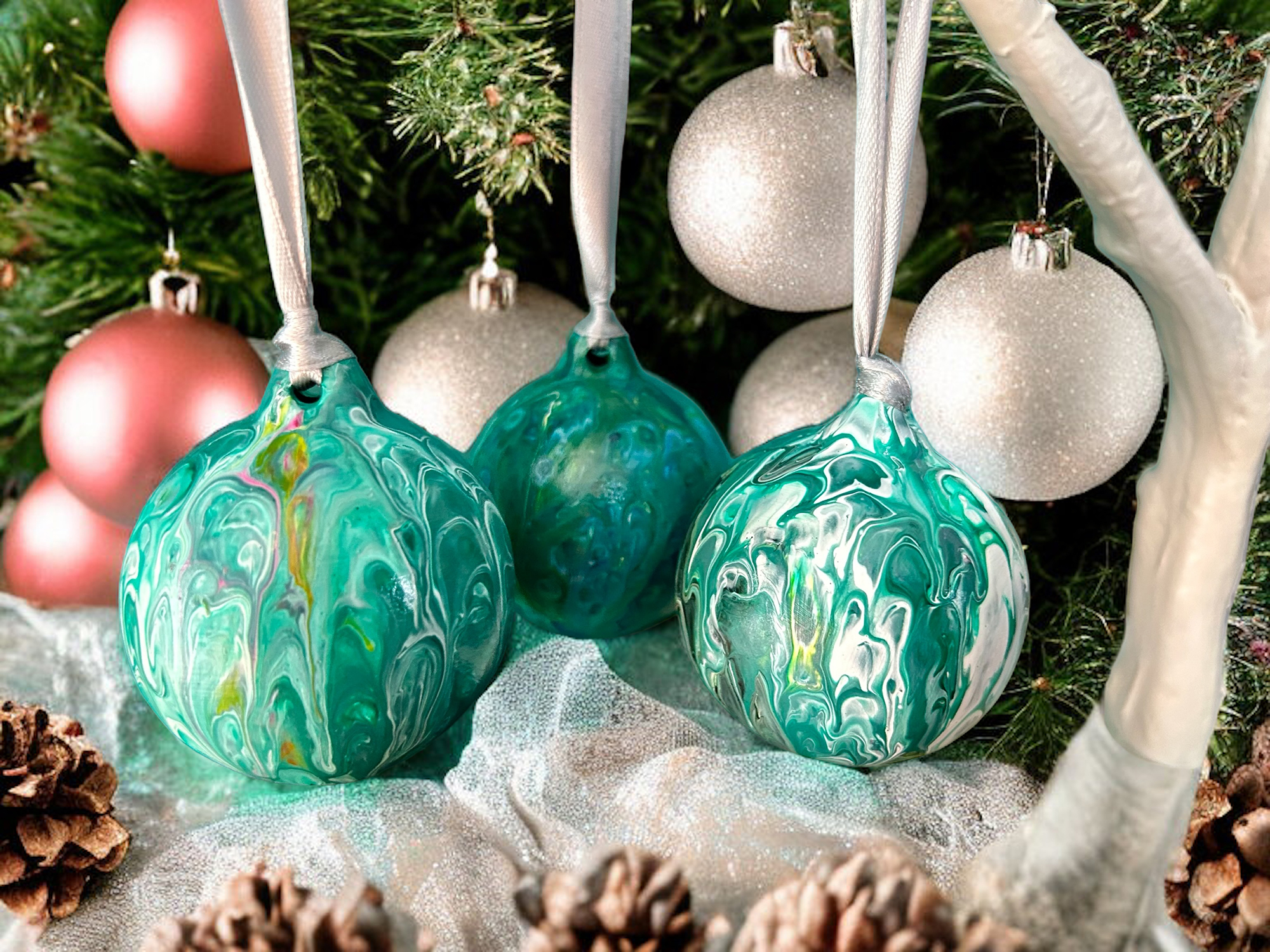 Hand painted Christmas Baubles