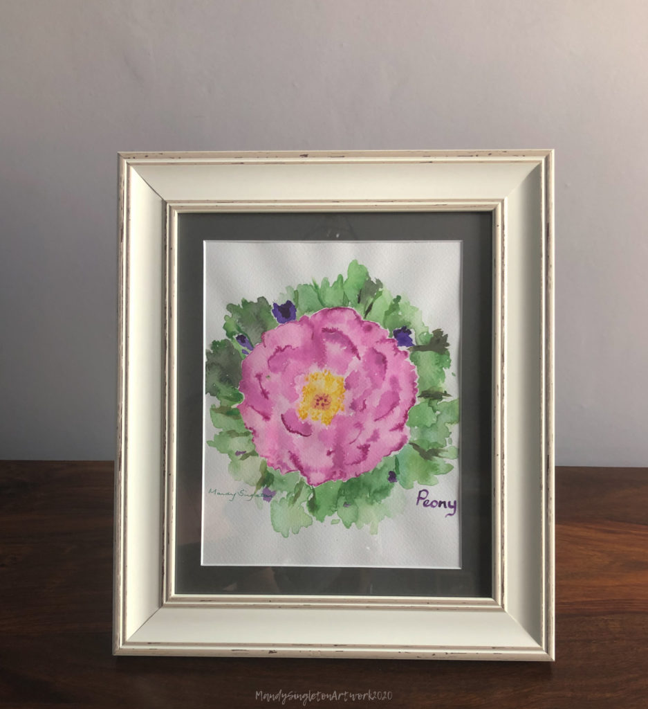 Peony Watercolour Original - available to purchase 