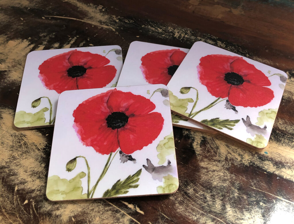 Poppy Coasters - available to purchase 